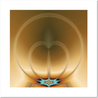 circular golden cosmic force Posters and Art